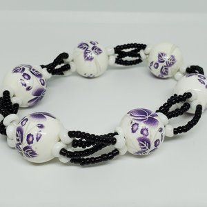 Classy Ceramic Beaded Stretch Bracelet
